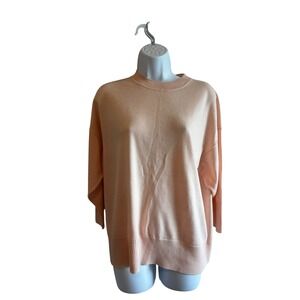 NWT St. John $795 Sweater Size S Blush Pink Wool Blend Dolman Sleeve Knit Top